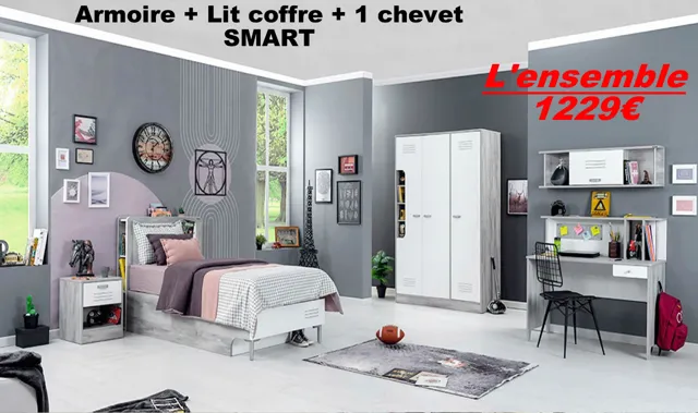  article chambre a coucher 3 elements smart 2056 php